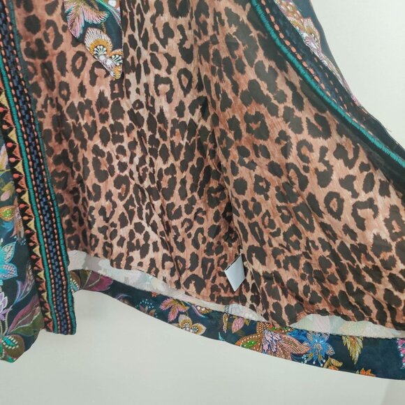 Johnny Was Velvet Mix Smoking Jacket Belted Kimono XS - Picture 8 of 12